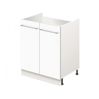 Тумба-подстолье с нижней полочкой, под кухонную мойку MODERN ALTO 600*600*820 белый глянец