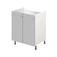 Тумба-подстолье с нижней полочкой, под кухонную мойку MODERN ALTO 600*600*820 сталь глянец