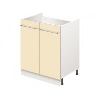 Тумба-подстолье с нижней полочкой, под кухонную мойку MODERN ALTO 600*600*820 ваниль глянец
