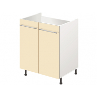 Тумба-подстолье с нижней полочкой, под кухонную мойку MODERN ALTO 600*600*820 ваниль глянец