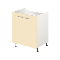 Тумба-подстолье с нижней полочкой, под кухонную мойку MODERN ALTO 600*600*820 ваниль глянец
