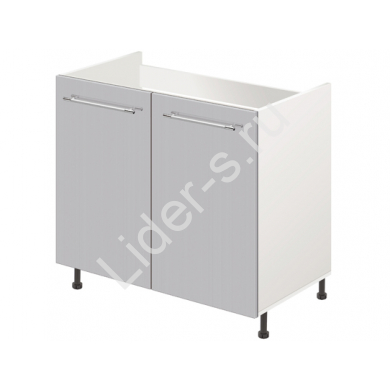 Тумба-подстолье с нижней полочкой, под кухонную мойку MODERN ALTO 800*600*820 сталь глянец