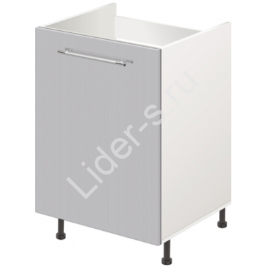 Тумба-подстолье с нижней полочкой, под кухонную мойку MODERN ALTO 500*600*820 сталь глянец