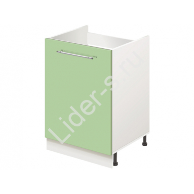 Тумба-подстолье с нижней полочкой, под кухонную мойку MODERN ALTO 500*600*820 фисташковый глянец