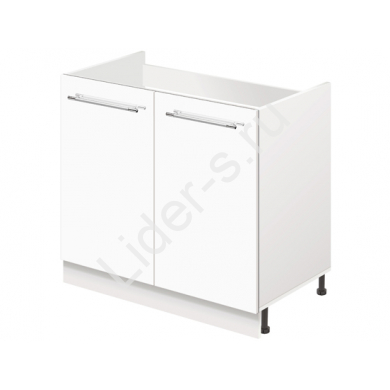 Тумба-подстолье с нижней полочкой, под кухонную мойку MODERN ALTO 800*600*820 белый глянец