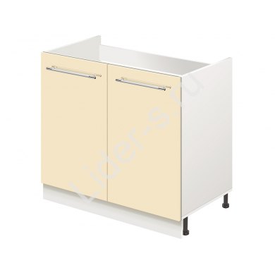 Тумба-подстолье с нижней полочкой, под кухонную мойку MODERN ALTO 800*600*820 ваниль глянец